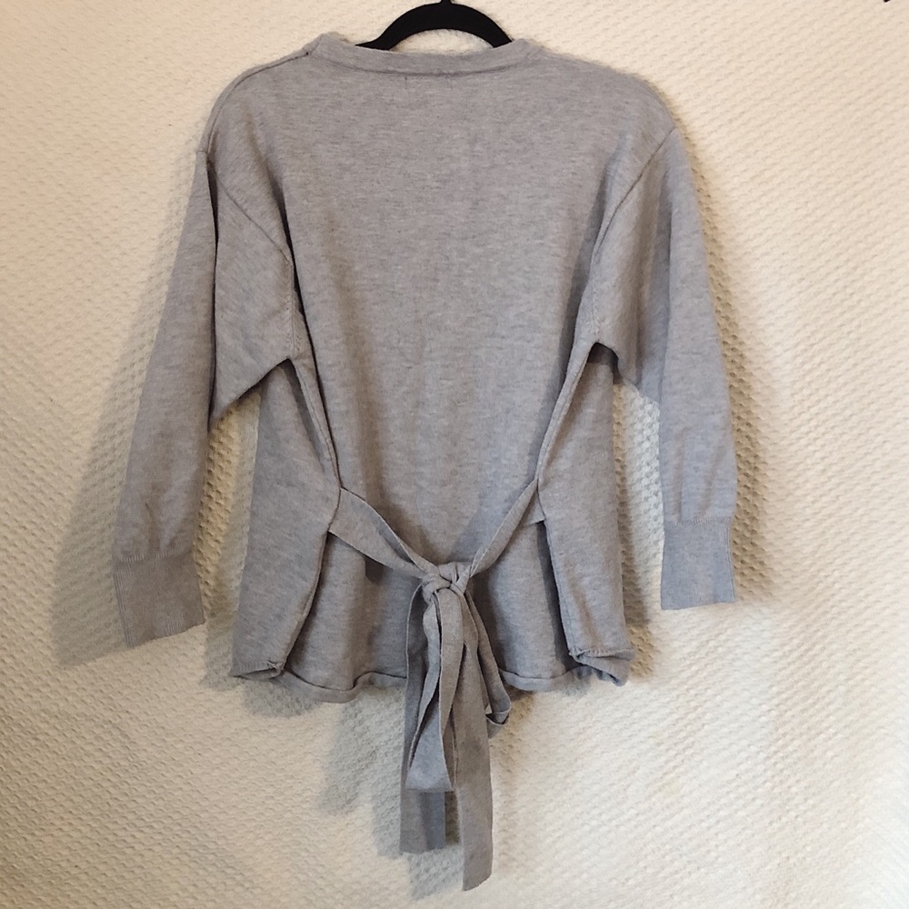Grey Sweater with Tie